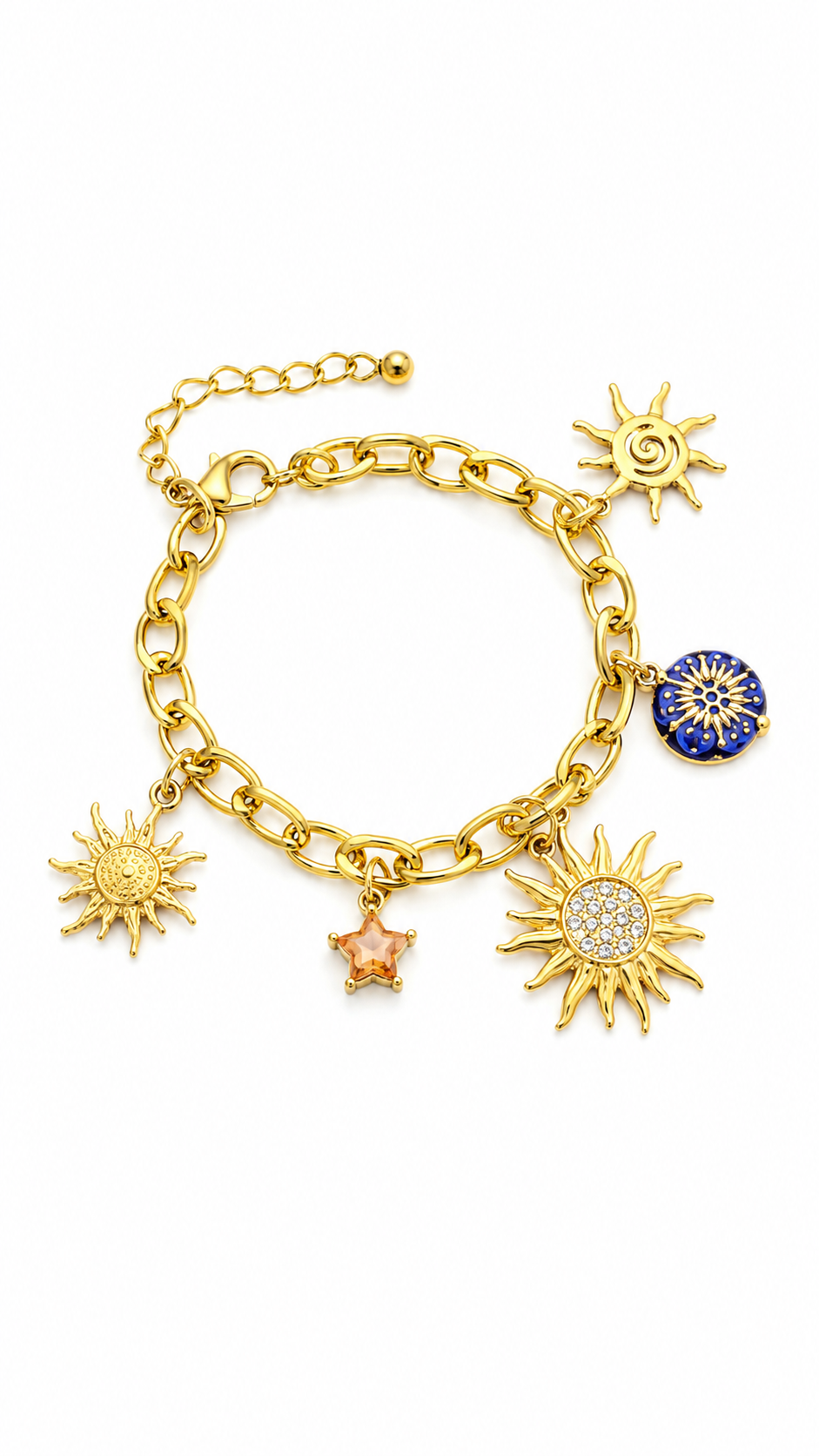 Celestial Sun Charm Bracelet