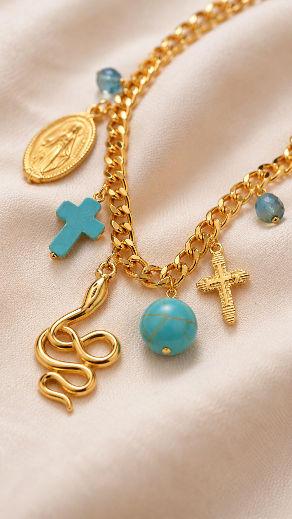 Turquoise Talisman Charm Necklace