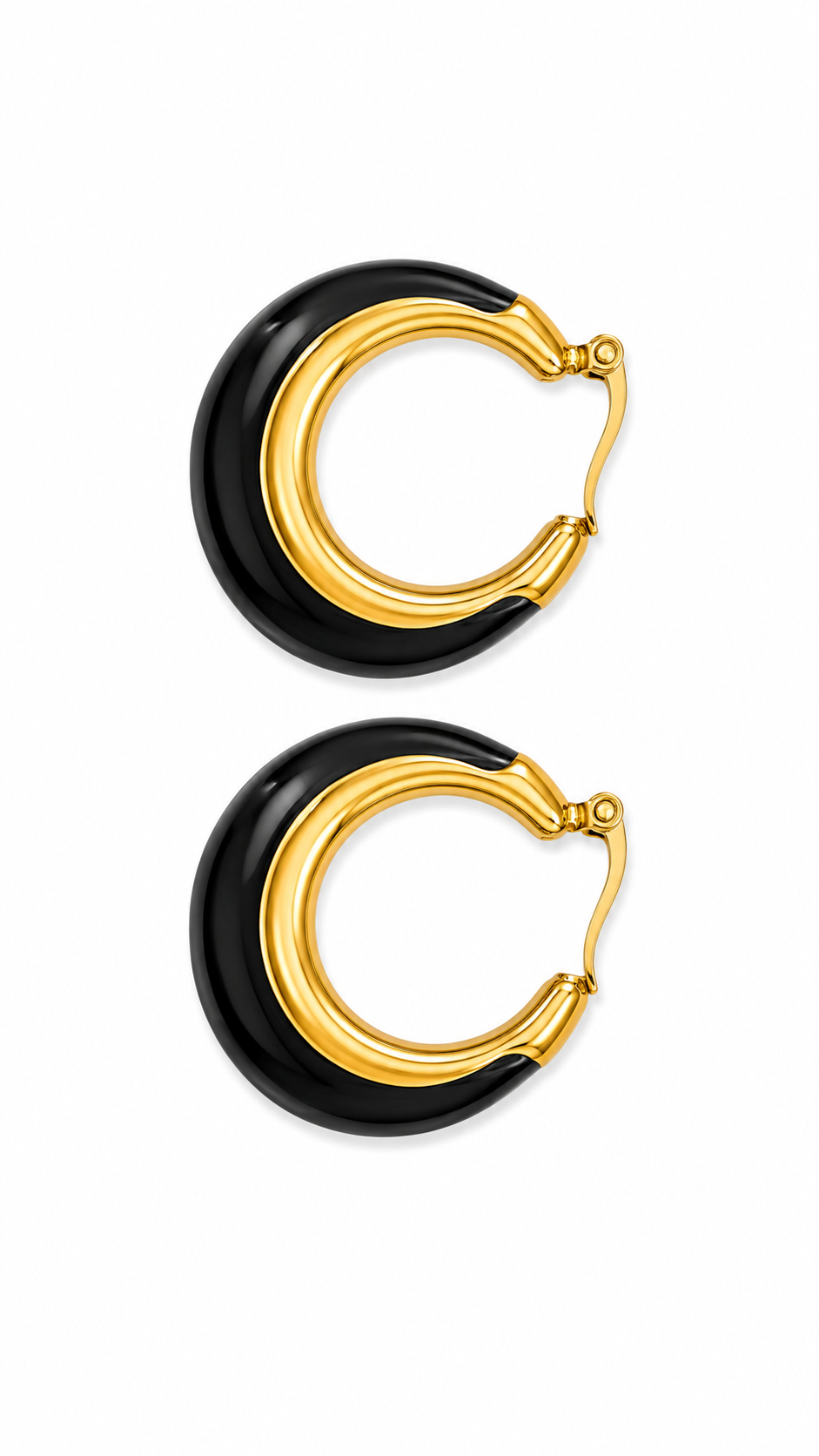 Black Enamel Hoop