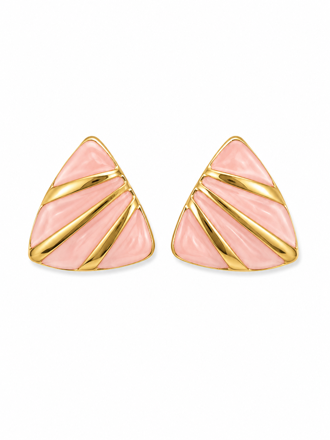 Blushy Pink Enamel Studs
