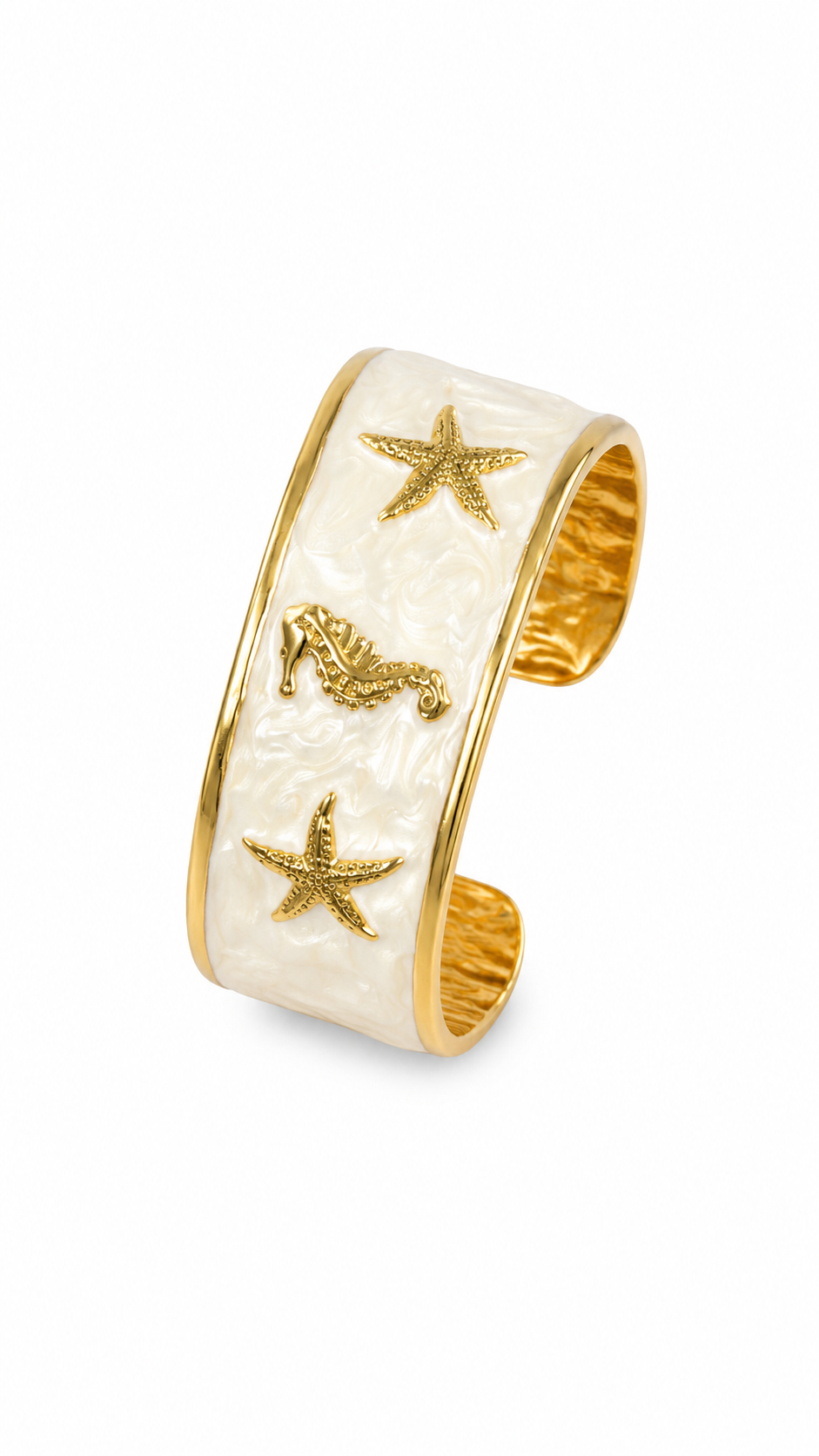 Ocean White Pearl Cuff Bracelet