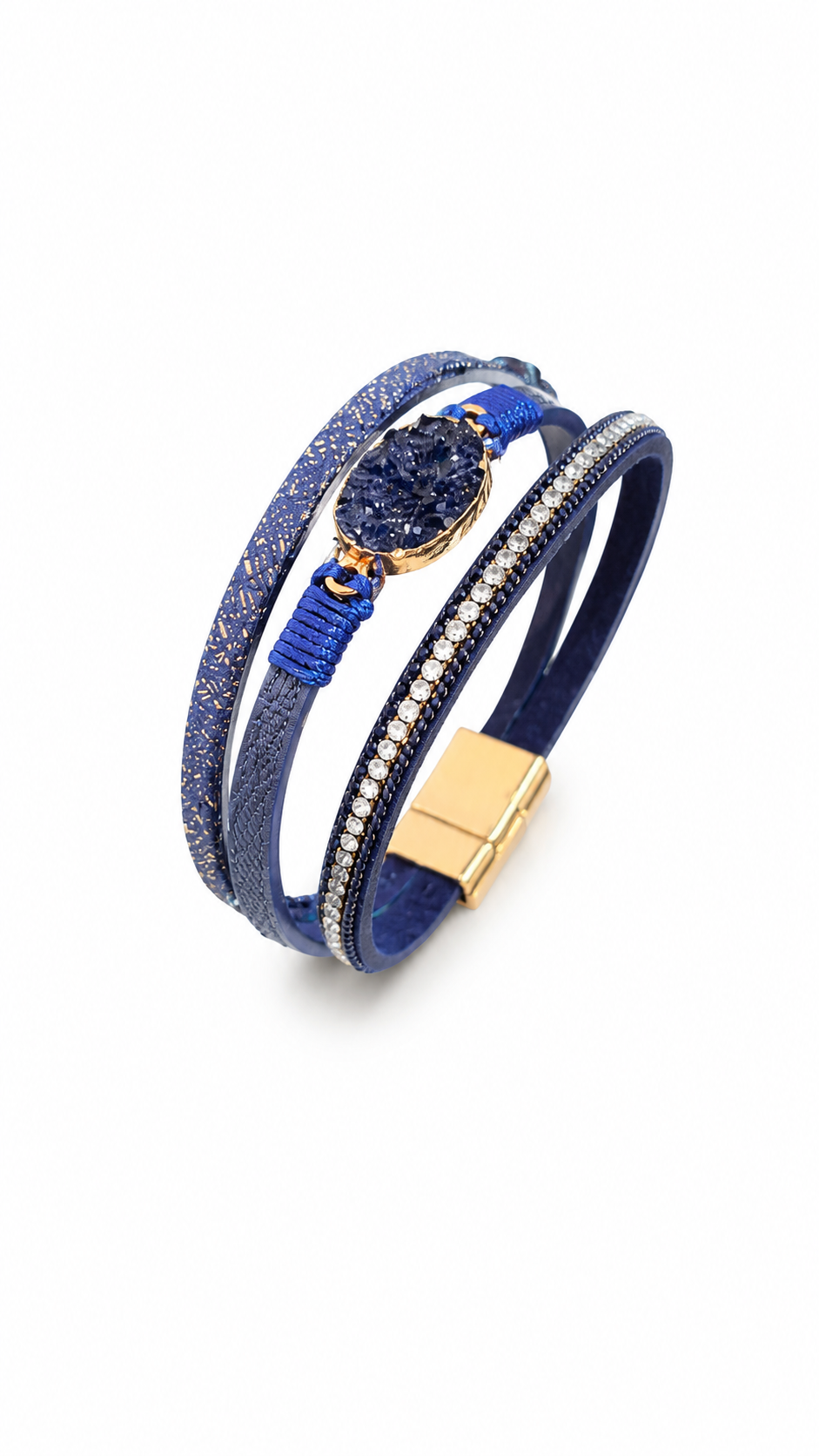 Midnight Crystal Wrap Bracelet