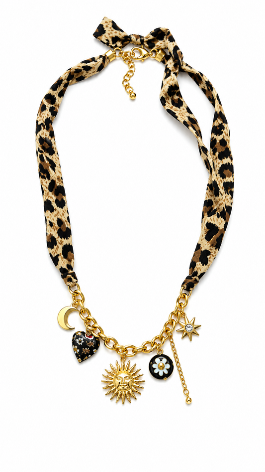 Leopard Charm Chain Necklace