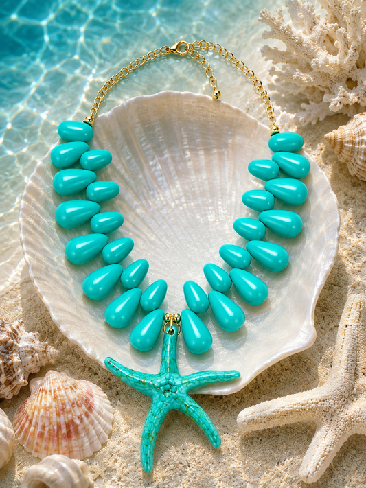 Turquoise Starfish Necklace