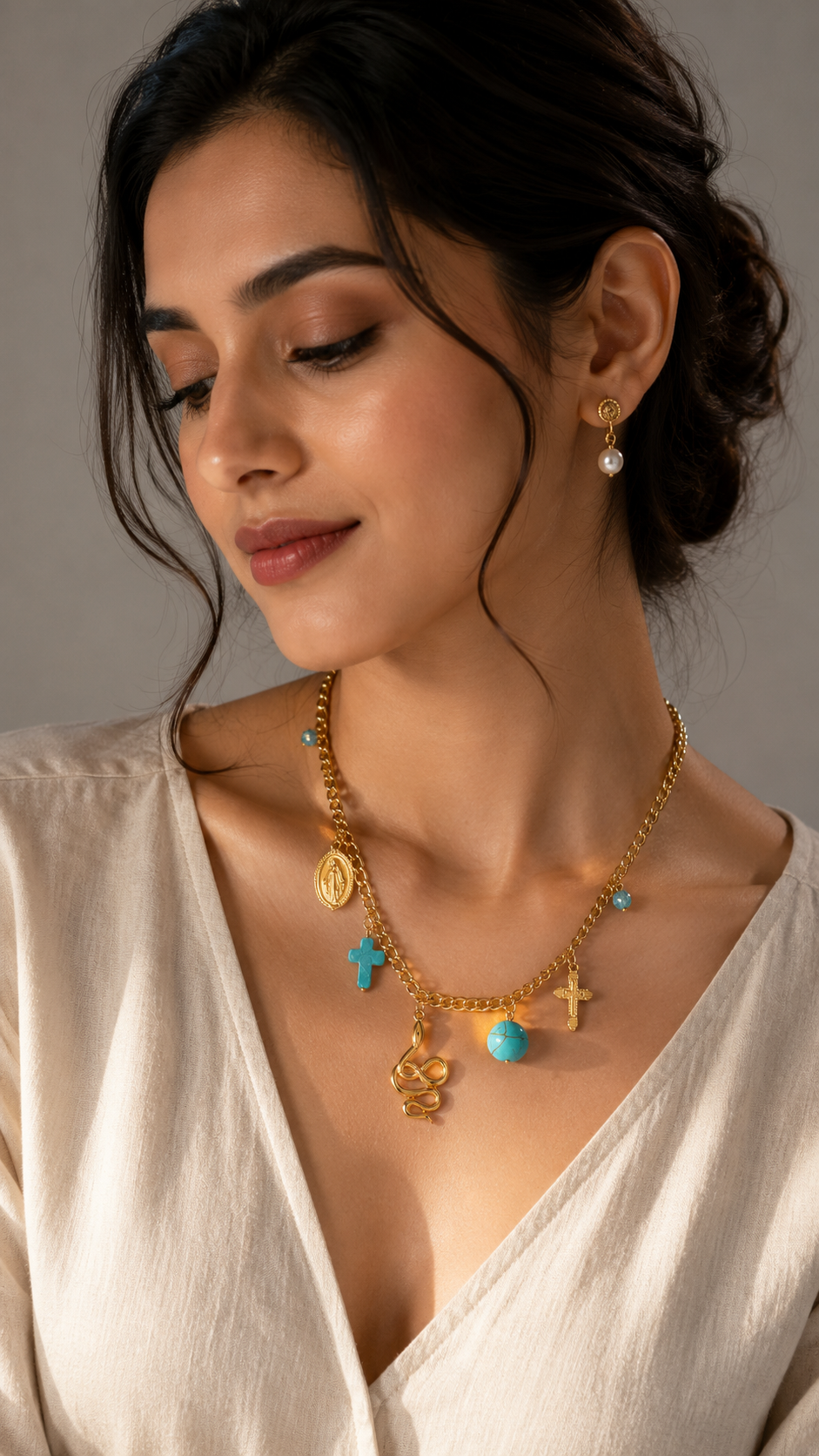 Turquoise Talisman Charm Necklace
