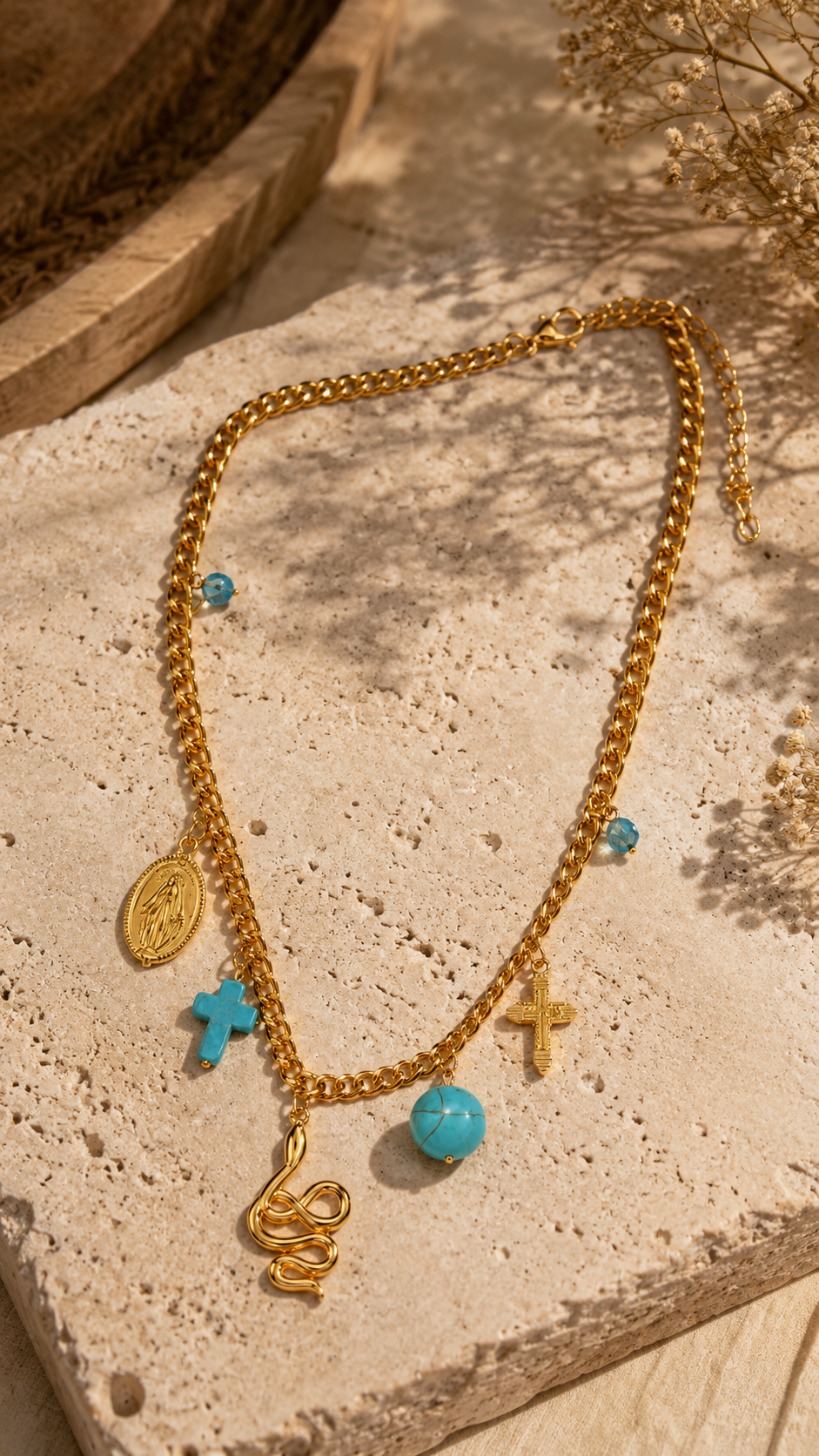 Turquoise Talisman Charm Necklace