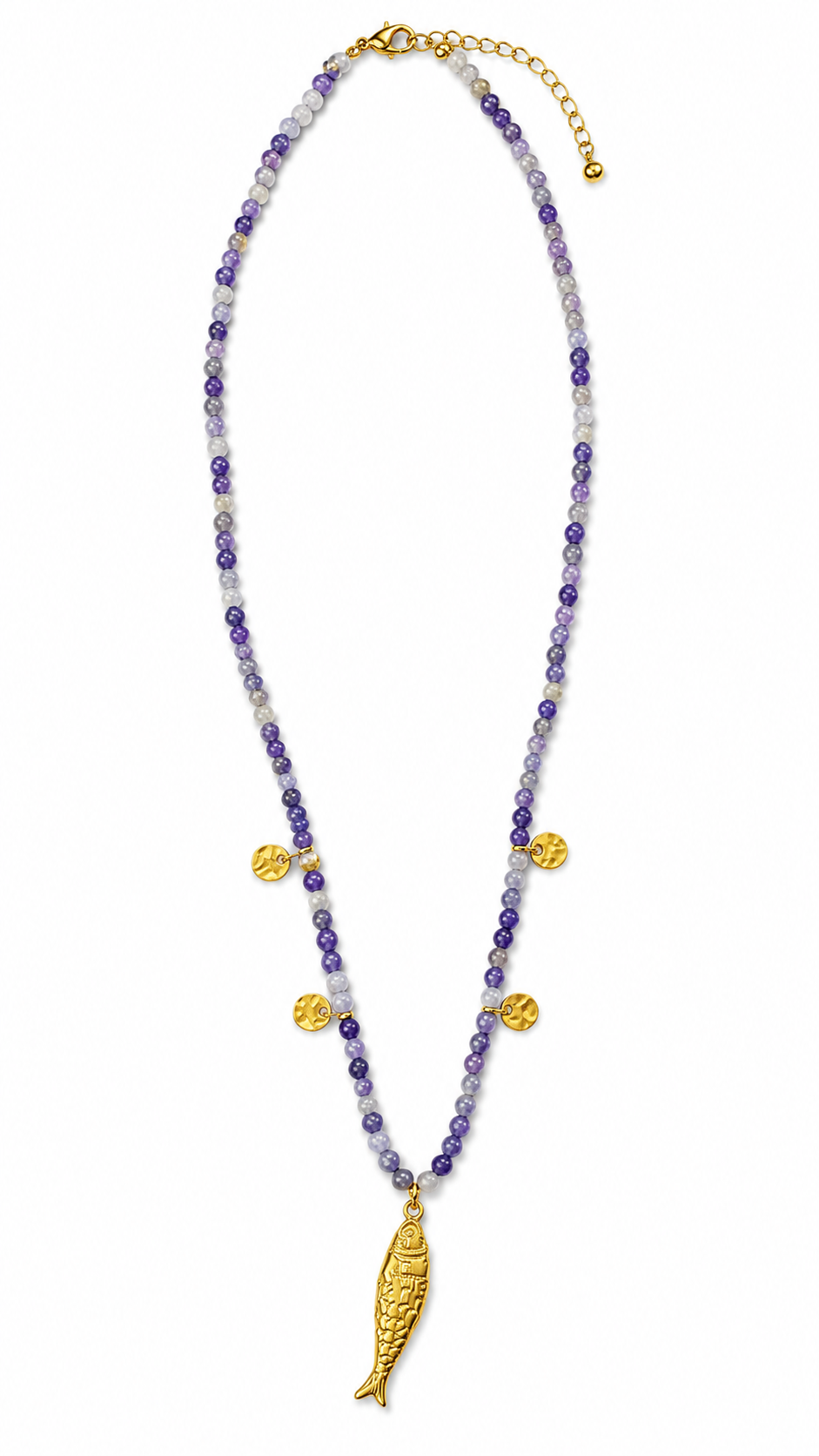Pisces Charm Beaded Necklace