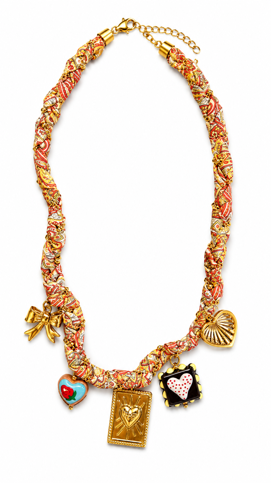 Bohemian Heart Charm Necklace