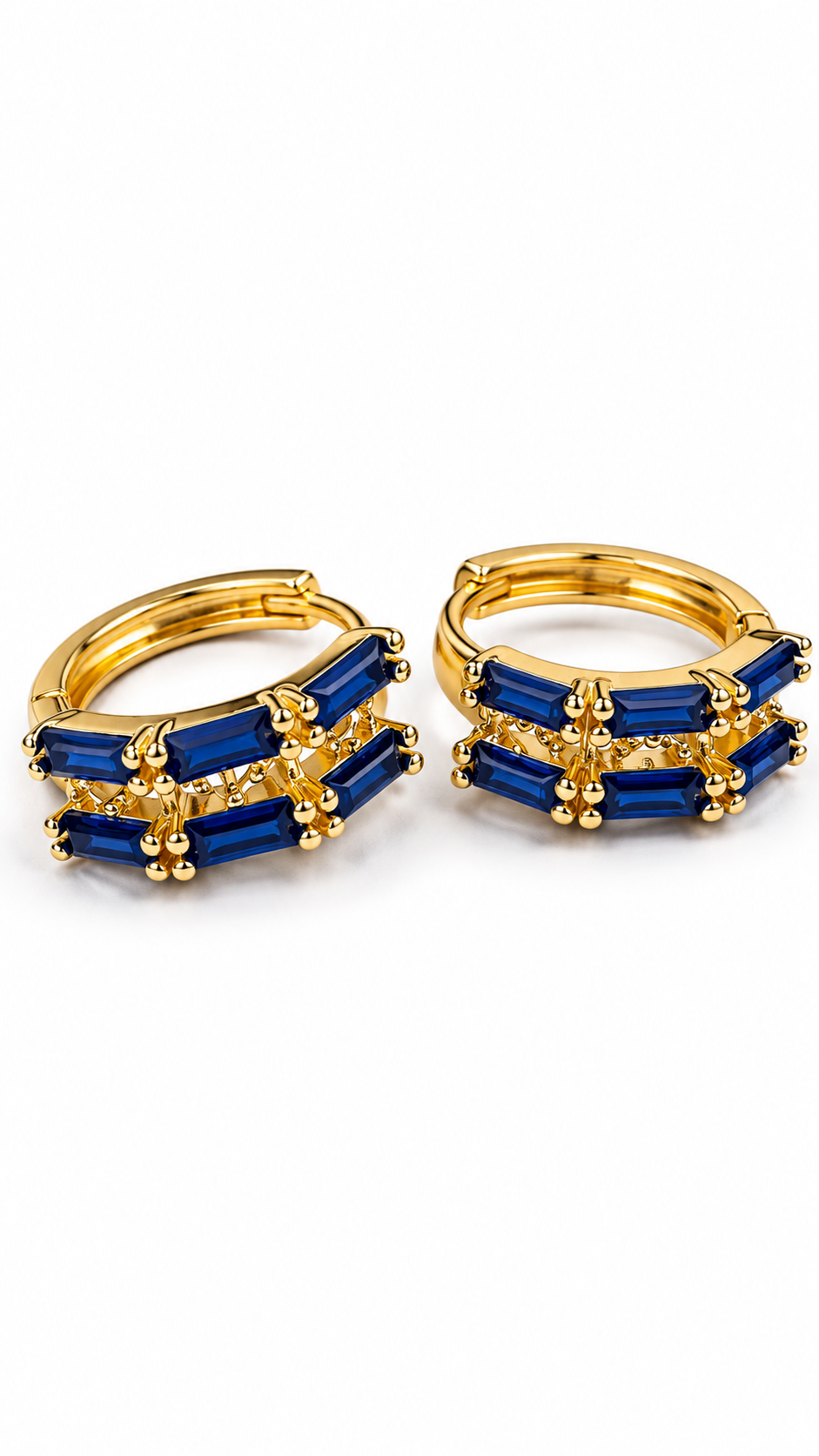 Sapphire Baguette Earring