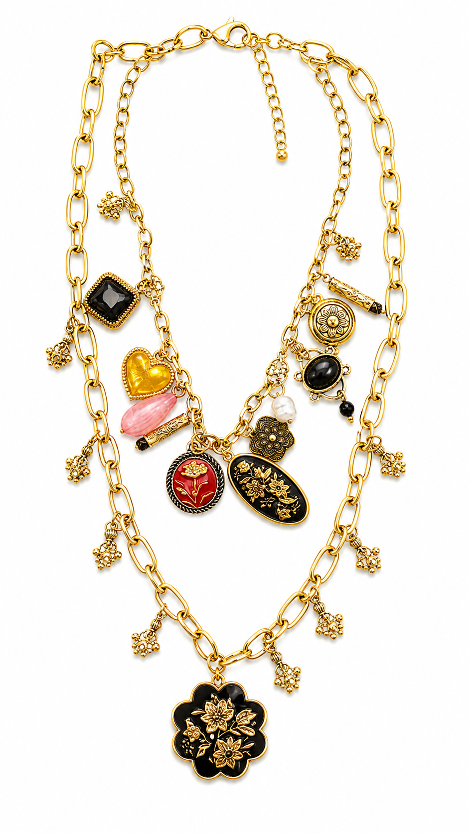 Midnight Bloom Layered Necklace