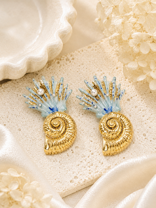 Ocean Shell Statement Earring