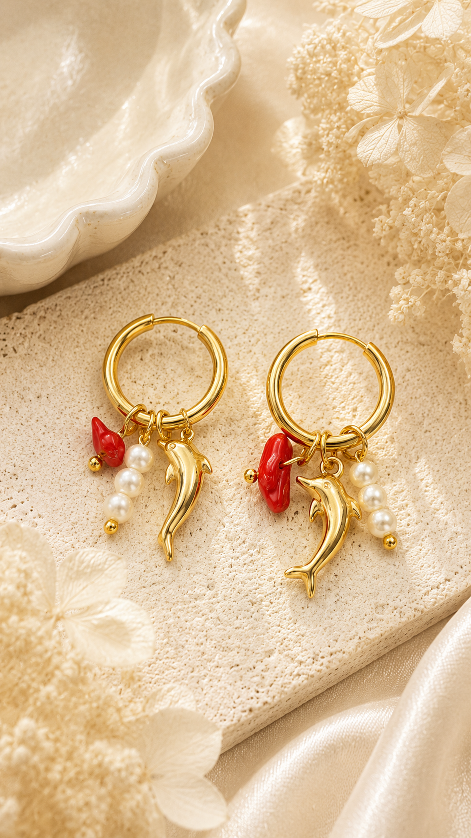 Dolphin Charm Hoop