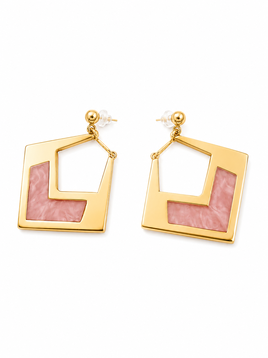 Blushy Pink Drop Earring