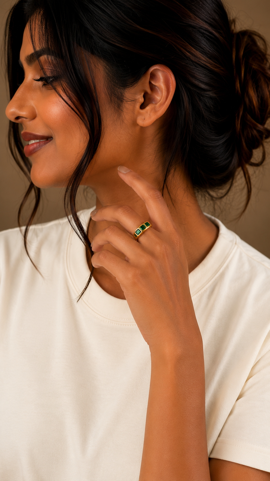 Emerald Gold Band