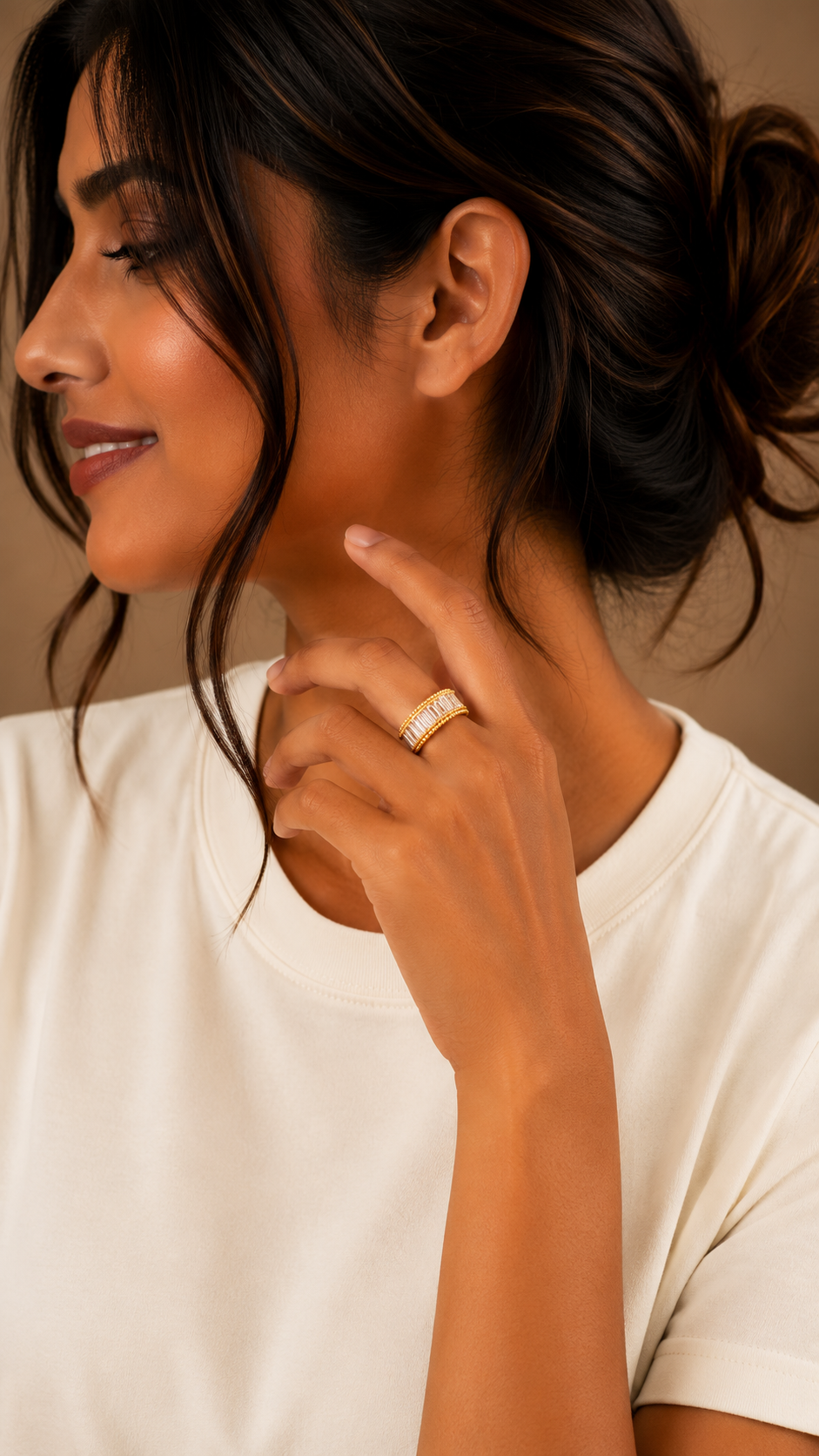 Classic Baguette Gold Cuff Bracelet