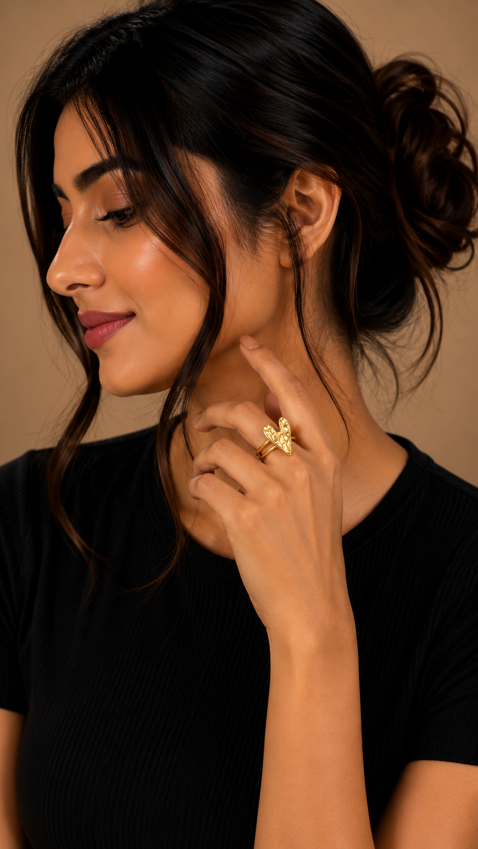 Molten Heart Gold Ring