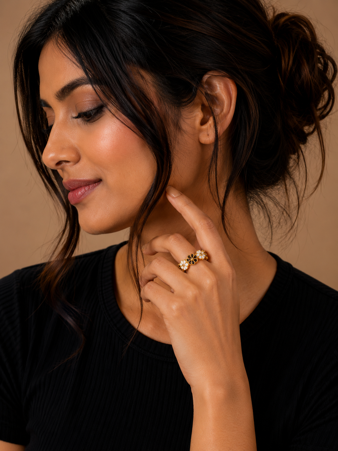 Bloom Enamel Gold Ring