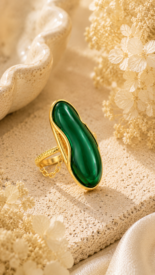 Emerald Muse Statement Ring