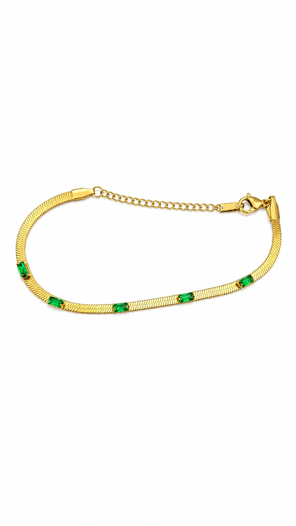 Minimal Emerald Bracelet